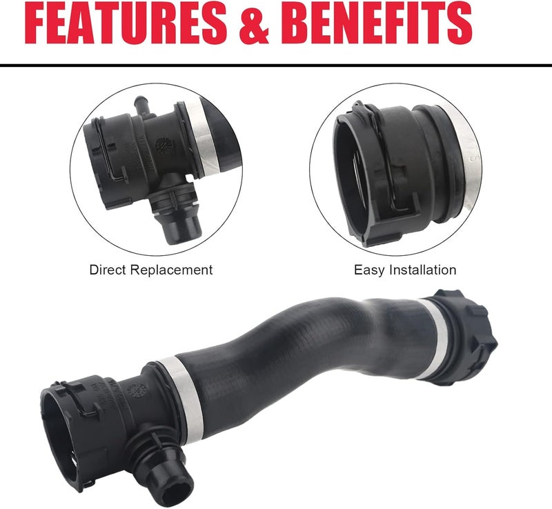 VASTAUTO Engine Upper Radiator Coolant Water Hose Pipe Compatible with BMW E82 E88 E92 E91 E90 Z4 128i 323i 325i 328i 330i Replace 17127531579 - Image 5